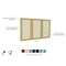 Ghent Enclosed Bulletin Board, 3 Door, Fabric, Oak Frame, 3 ft H x 6 ft W, Beige PW33672F-90 - alternate 2